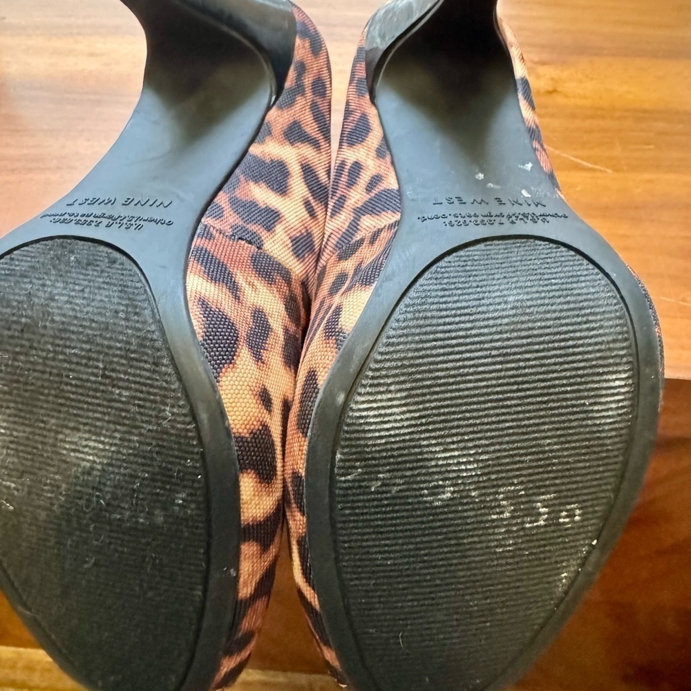 Nine West Brown and Black Peep Toe Stiletto Heels - Picture 8 of 10